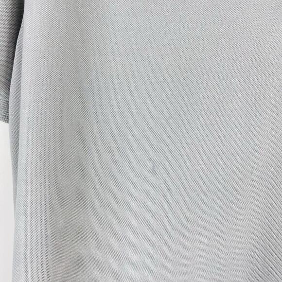 Theory Size Large Striped Collar Precise Polo Shirt Gray Short Sleeve Cotton - Picture 4 of 7